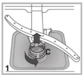 INDESIT DFP 58T93 A SK - Cleaning the filters - 1