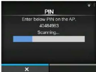 PIN Enter below PIN on the AP. 40484963 Scanning...