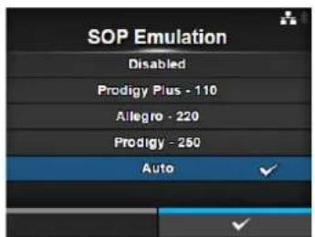 SOP Emulation Disabled Prodigy Plus - 110 Allegro - 220 Prodigy - 250 Auto