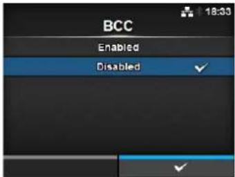 BCC Enabled Disabled ✓ ✓