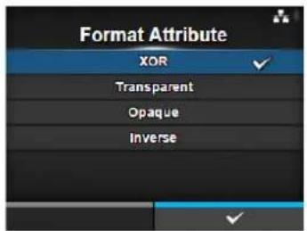 Format Attribute XOR Transparent Opaque Inverse