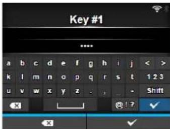 Key #1 a b c d e f g h i j < > k l m n o p q r s t 1 2 3 u v w x y z - , _ - Shift X @ ! ? ✓