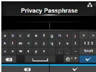 Privacy Passphrase a b c d e f g h i j < > k l m n o p q r s t 123 u v w x y z - _ - Shift X + ! ? ✓
