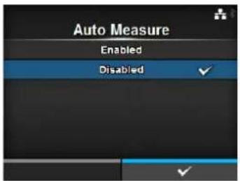 Auto Measure Enabled Disabled