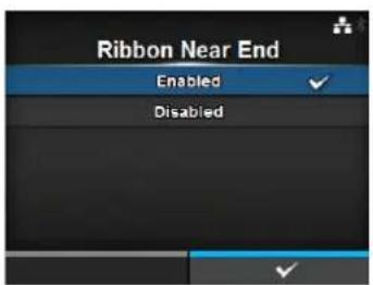 Ribbon Near End Enabled Disabled