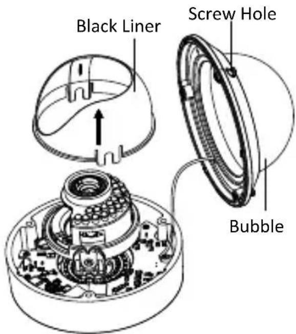 Black Liner Screw Hole Bubble