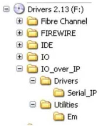 Drivers 2.13 (F:) + Fibre Channel + FIREWIRE + IDE + IO - IO_over_IP - Drivers Serial_IP - Utilities Em