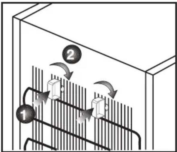 Diagram illustrating heat transfer or cooling process with labeled components and directional arrows