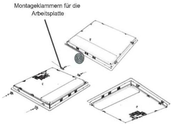 Montageklammern für die Arbeitsplatte