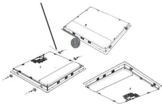 SHARP KH-6V08BS00 - Colocação da placa para encastrar - 2