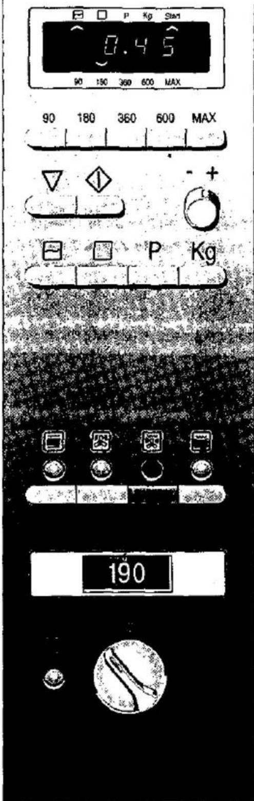 0.45 90 150 360 600 MAX 90 180 360 600 MAX - + P Kg 190