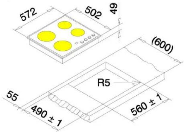 572 502 49 (600) R5 55 490 ± 1 560 ± 1