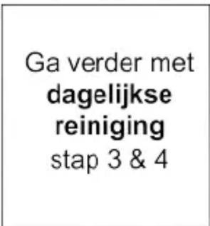 Ga verder met dagelijkse reiniging stap 3 & 4