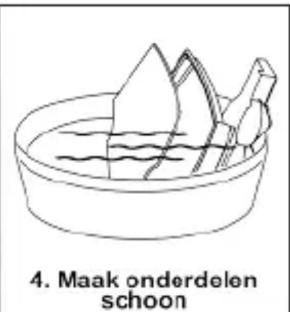 4. Maak onderdelen schoon