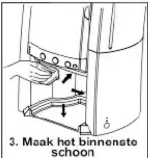 3. Maak het binnenste schoon