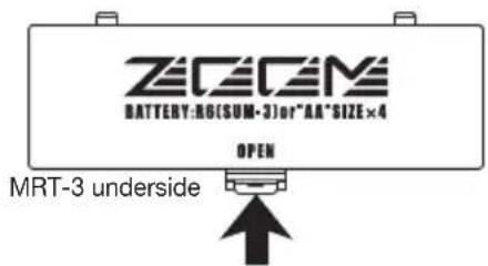 ZECEM BATTERY:RO(SUM-3)or"AA"SIZE×4 OPEN MRT-3 underside