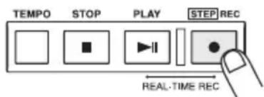 TEMPO STOP PLAY STEP REC REAL-TIME REC