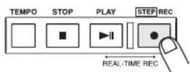 TEMPO STOP PLAY STEP REC REAL-TIME REC