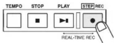 TEMPO STOP PLAY STEP REC REAL-TIME REC