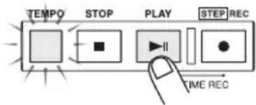 TEMPO STOP PLAY STEP REC TIME REC