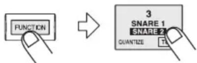 FUNCTION 3 SNARE 1 SNARE 2 QUANTIZE T