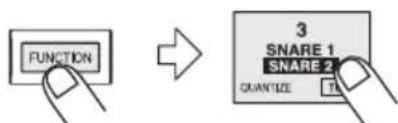 FUNCTION 3 SNARE 1 SNARE 2 QUANTIZE