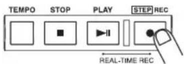 TEMPO STOP PLAY STEP REC REAL-TIME REC