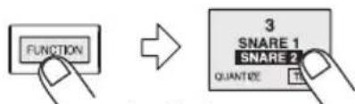 FUNCTION 3 SNARE 1 SNARE 2 QUANTITY 1
