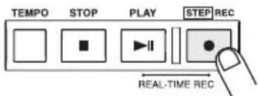 TEMPO STOP PLAY STEP REC REAL-TIME REC