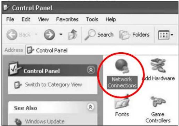 Control Panel File Edit View Favorites Tools Help Back Search Folders Address Control Panel Control Panel Switch to Category View Network Connections Add Hardware Se Also Windows Update Fonts Game Controllers