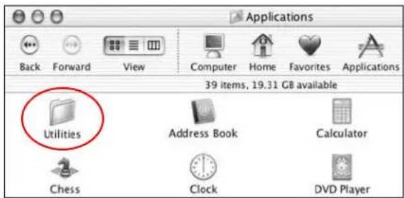 Applications Back Forward View Computer Home Favorites Applications 39 items, 19.31 GB available Utilities Address Book Calculator Chess Clock DVD Player