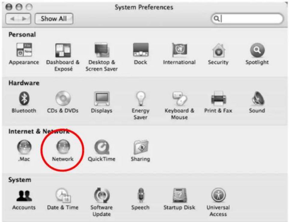 System Preferences Show All Personal Appearance Dashboard & Exposé Desktop & Screen Saver Dock International Security Spotlight Hardware Bluetooth CDs & DVDs Displays Energy Saver Keyboard & Mouse Print & Fax Sound Internet & Network .Mac Network QuickTime Sharing System Accounts Date & Time Software Update Speech Startup Disk Universal Access