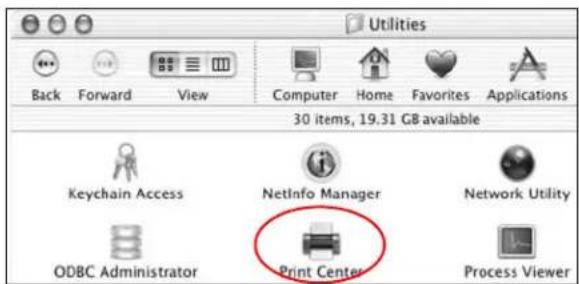 Utilities Back Forward View Computer Home Favorites Applications 30 items, 19.31 GB available Keychain Access NetInfo Manager Network Utility ODBC Administrator Print Center Process Viewer