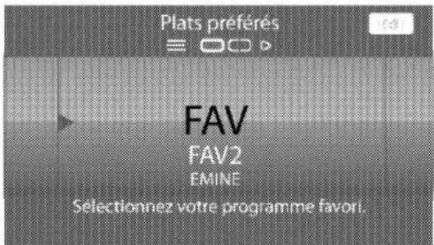 BLOMBERG BEO 9975 X - Sélectionnez un programme dans le menu "Plats préférés" - 1