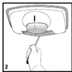 BLOMBERG KSM 9640 XA - Replacing the interior light bulb - 2