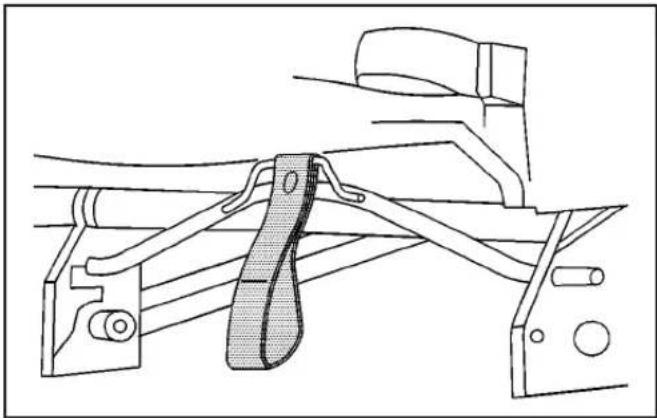 Technical line drawing of a mechanical assembly with no visible text or symbols