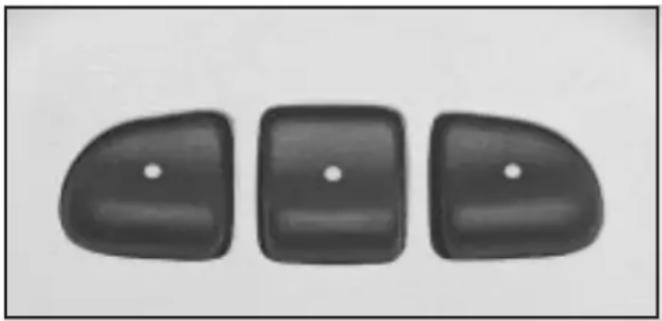 Three rounded rectangular objects with central holes, arranged horizontally (no text or symbols)