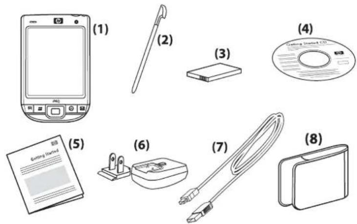 HP iPAQ 100 Classic - Box contents - 2