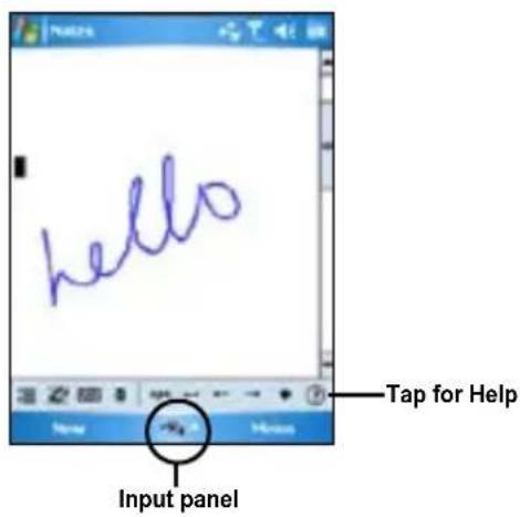 hello Tap for Help Input panel