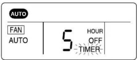 AUTO FAN AUTO 5 HOUR OFF TIMER