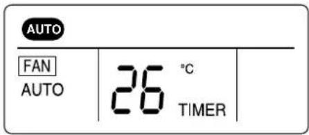 AUTO FAN AUTO 26 °C TIMER