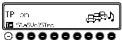 JVC KD-NX1R - Aktivér/forlad TP-menu - 1