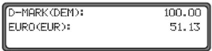 D-MARK(DEM): 100.00 EURO(EUR): 51.13
