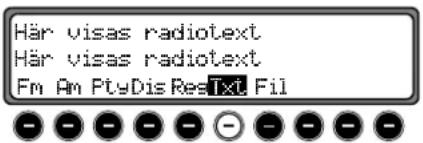 Här visas radiotext Här visas radiotext Fm Am PtyDis ResTxt Fil