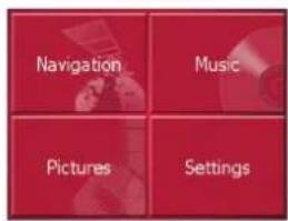 Navigation Music Pictures Settings