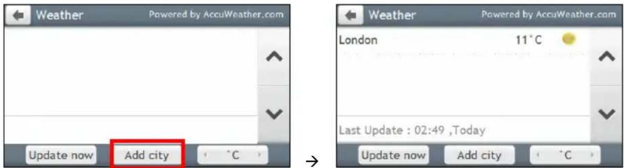 Weather Powered by AccuWeather.com Update now Add city °C Weather Powered by AccuWeather.com London 11°C Last Update : 02:49 ,Today Update now Add city °C