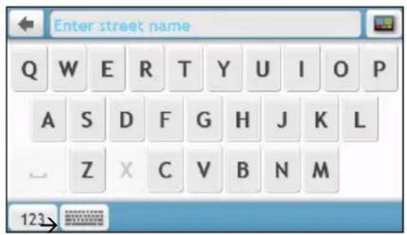 Enter street name Q W E R T Y U I O P A S D F G H J K L Z X C V B N M 123