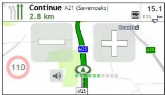 Continue A21 (Sevenoaks) 2.8 km 15.1 DTG km Brasted M25 A25 110 M25
