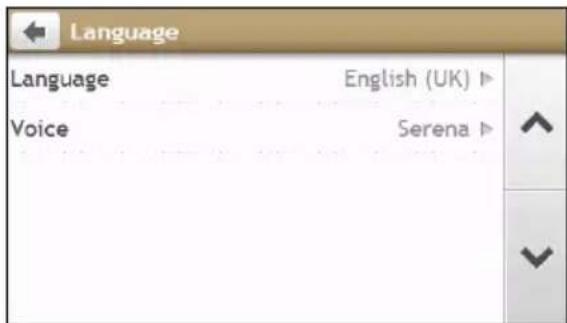 Language Language English (UK) Voice Serena