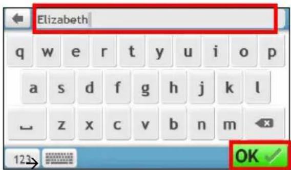 Elizabeth q w e r t y u i o p a s d f g h j k l z x c v b n m 123 OK ✓